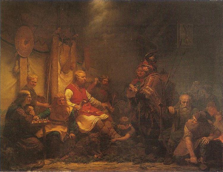  King Ella's messengers before Ragnar Lodbrok's sons